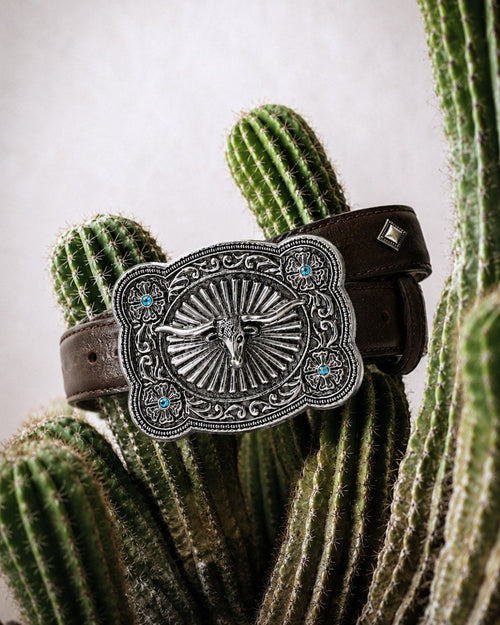 Cinto Origen con cactus, estilo western