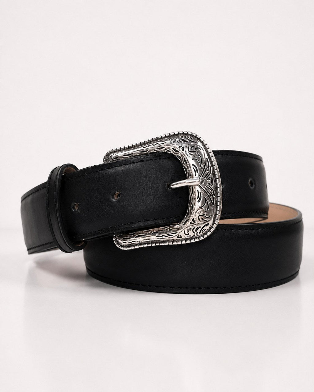 Cinto Rastro piel negra 40mm