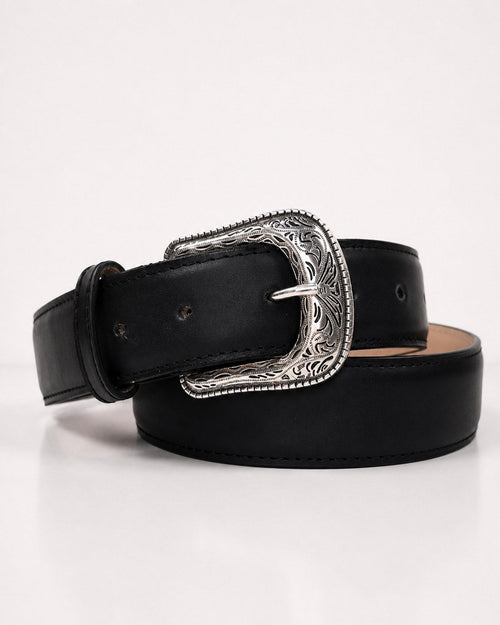 Cinto Rastro piel negra 40mm